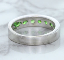 Load image into Gallery viewer, 1.28ctw Round Demantoid Garnet Ring in 18K White Gold