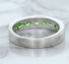 Load image into Gallery viewer, 1.28ctw Round Demantoid Garnet Ring in 18K White Gold