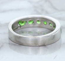 Load image into Gallery viewer, 1.28ctw Round Demantoid Garnet Ring in 18K White Gold
