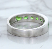 Load image into Gallery viewer, 1.28ctw Round Demantoid Garnet Ring in 18K White Gold