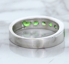 Load image into Gallery viewer, 1.28ctw Round Demantoid Garnet Ring in 18K White Gold