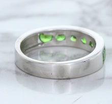 Load image into Gallery viewer, 1.28ctw Round Demantoid Garnet Ring in 18K White Gold