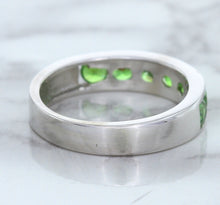 Load image into Gallery viewer, 1.28ctw Round Demantoid Garnet Ring in 18K White Gold