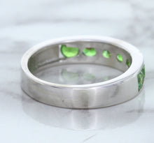 Load image into Gallery viewer, 1.28ctw Round Demantoid Garnet Ring in 18K White Gold