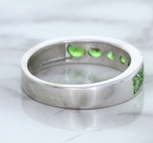 Load image into Gallery viewer, 1.28ctw Round Demantoid Garnet Ring in 18K White Gold