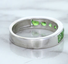 Load image into Gallery viewer, 1.28ctw Round Demantoid Garnet Ring in 18K White Gold
