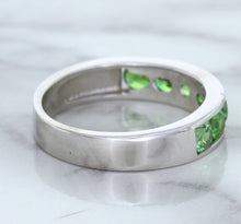 Load image into Gallery viewer, 1.28ctw Round Demantoid Garnet Ring in 18K White Gold