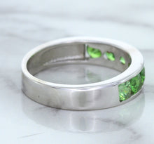 Load image into Gallery viewer, 1.28ctw Round Demantoid Garnet Ring in 18K White Gold
