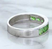 Load image into Gallery viewer, 1.28ctw Round Demantoid Garnet Ring in 18K White Gold