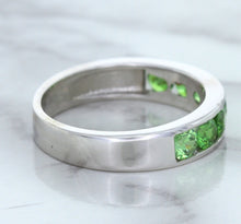 Load image into Gallery viewer, 1.28ctw Round Demantoid Garnet Ring in 18K White Gold