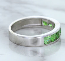 Load image into Gallery viewer, 1.28ctw Round Demantoid Garnet Ring in 18K White Gold