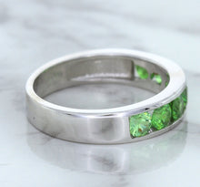 Load image into Gallery viewer, 1.28ctw Round Demantoid Garnet Ring in 18K White Gold