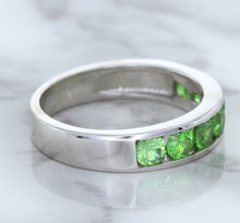 Load image into Gallery viewer, 1.28ctw Round Demantoid Garnet Ring in 18K White Gold