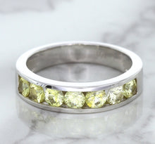 Load image into Gallery viewer, 1.18ctw Round Yellow Sapphire Ring in 18K White Gold