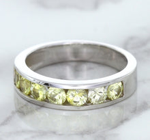 Load image into Gallery viewer, 1.18ctw Round Yellow Sapphire Ring in 18K White Gold