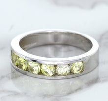 Load image into Gallery viewer, 1.18ctw Round Yellow Sapphire Ring in 18K White Gold