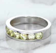 Load image into Gallery viewer, 1.18ctw Round Yellow Sapphire Ring in 18K White Gold