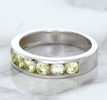 Load image into Gallery viewer, 1.18ctw Round Yellow Sapphire Ring in 18K White Gold