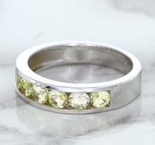 Load image into Gallery viewer, 1.18ctw Round Yellow Sapphire Ring in 18K White Gold