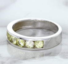 Load image into Gallery viewer, 1.18ctw Round Yellow Sapphire Ring in 18K White Gold