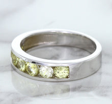 Load image into Gallery viewer, 1.18ctw Round Yellow Sapphire Ring in 18K White Gold