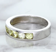 Load image into Gallery viewer, 1.18ctw Round Yellow Sapphire Ring in 18K White Gold