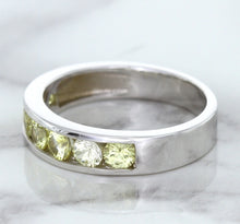 Load image into Gallery viewer, 1.18ctw Round Yellow Sapphire Ring in 18K White Gold