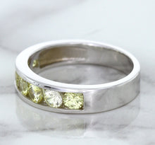 Load image into Gallery viewer, 1.18ctw Round Yellow Sapphire Ring in 18K White Gold