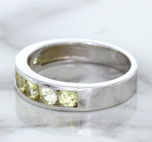 Load image into Gallery viewer, 1.18ctw Round Yellow Sapphire Ring in 18K White Gold