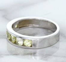 Load image into Gallery viewer, 1.18ctw Round Yellow Sapphire Ring in 18K White Gold