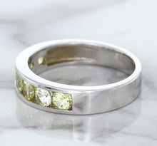 Load image into Gallery viewer, 1.18ctw Round Yellow Sapphire Ring in 18K White Gold