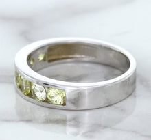 Load image into Gallery viewer, 1.18ctw Round Yellow Sapphire Ring in 18K White Gold