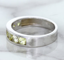 Load image into Gallery viewer, 1.18ctw Round Yellow Sapphire Ring in 18K White Gold