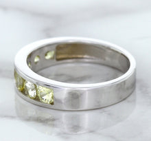 Load image into Gallery viewer, 1.18ctw Round Yellow Sapphire Ring in 18K White Gold
