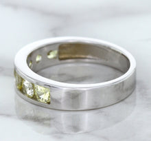 Load image into Gallery viewer, 1.18ctw Round Yellow Sapphire Ring in 18K White Gold