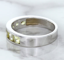 Load image into Gallery viewer, 1.18ctw Round Yellow Sapphire Ring in 18K White Gold
