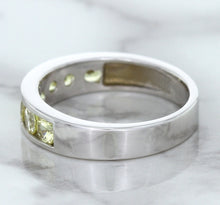Load image into Gallery viewer, 1.18ctw Round Yellow Sapphire Ring in 18K White Gold