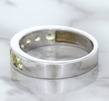 Load image into Gallery viewer, 1.18ctw Round Yellow Sapphire Ring in 18K White Gold