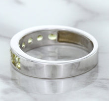 Load image into Gallery viewer, 1.18ctw Round Yellow Sapphire Ring in 18K White Gold