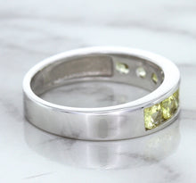 Load image into Gallery viewer, 1.18ctw Round Yellow Sapphire Ring in 18K White Gold