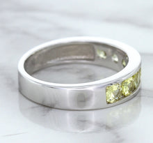 Load image into Gallery viewer, 1.18ctw Round Yellow Sapphire Ring in 18K White Gold