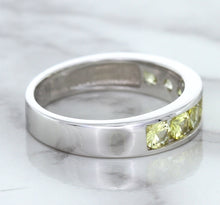 Load image into Gallery viewer, 1.18ctw Round Yellow Sapphire Ring in 18K White Gold