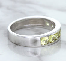 Load image into Gallery viewer, 1.18ctw Round Yellow Sapphire Ring in 18K White Gold