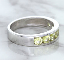 Load image into Gallery viewer, 1.18ctw Round Yellow Sapphire Ring in 18K White Gold