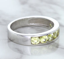 Load image into Gallery viewer, 1.18ctw Round Yellow Sapphire Ring in 18K White Gold