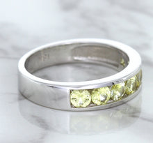 Load image into Gallery viewer, 1.18ctw Round Yellow Sapphire Ring in 18K White Gold