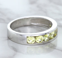 Load image into Gallery viewer, 1.18ctw Round Yellow Sapphire Ring in 18K White Gold