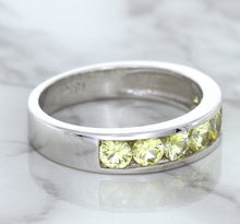 Load image into Gallery viewer, 1.18ctw Round Yellow Sapphire Ring in 18K White Gold