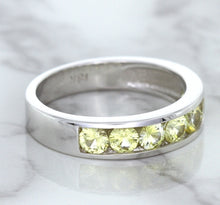 Load image into Gallery viewer, 1.18ctw Round Yellow Sapphire Ring in 18K White Gold