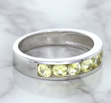 Load image into Gallery viewer, 1.18ctw Round Yellow Sapphire Ring in 18K White Gold